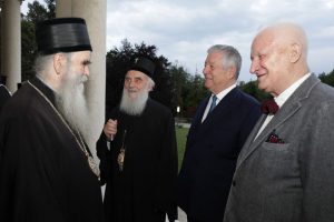 Prince Alexander with Patriarch Irinej