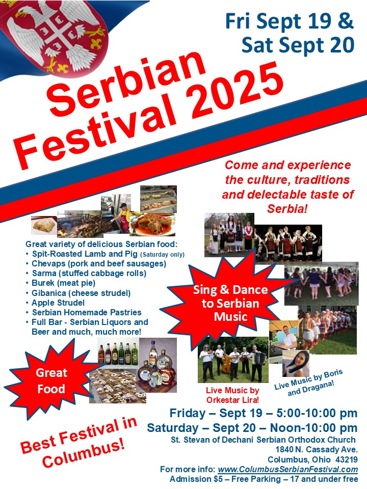 Serbian Festival - Flyer - 2025